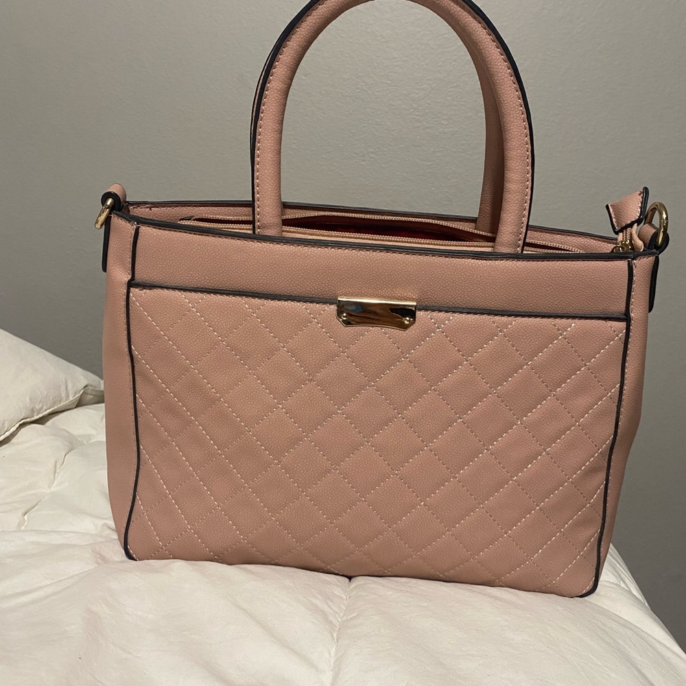 Elegant Pink Quilted Handbag